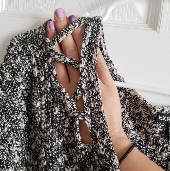 Salt and pepper cropped sweater M - Picture 2 of 4